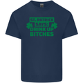 St Patricks Day Says Drink up Bitches Beer Mens Cotton T-Shirt Tee Top Navy Blue