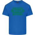 St Patricks Day Says Drink up Bitches Beer Mens Cotton T-Shirt Tee Top Royal Blue