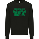 St Patricks Day Says Drink up Bitches Beer Mens Sweatshirt Jumper Black