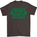 St Patricks Day Says Drink up Bitches Beer Mens T-Shirt Cotton Gildan Dark Chocolate