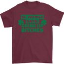 St Patricks Day Says Drink up Bitches Beer Mens T-Shirt Cotton Gildan Maroon