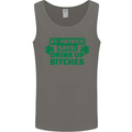 St Patricks Day Says Drink up Bitches Beer Mens Vest Tank Top Charcoal