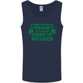 St Patricks Day Says Drink up Bitches Beer Mens Vest Tank Top Navy Blue