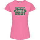 St Patricks Day Says Drink up Bitches Beer Womens Petite Cut T-Shirt Azalea