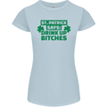 St Patricks Day Says Drink up Bitches Beer Womens Petite Cut T-Shirt Light Blue