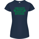 St Patricks Day Says Drink up Bitches Beer Womens Petite Cut T-Shirt Navy Blue