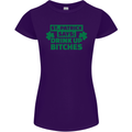 St Patricks Day Says Drink up Bitches Beer Womens Petite Cut T-Shirt Purple
