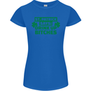 St Patricks Day Says Drink up Bitches Beer Womens Petite Cut T-Shirt Royal Blue