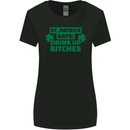 St Patricks Day Says Drink up Bitches Beer Womens Wider Cut T-Shirt Black