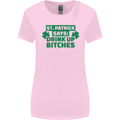 St Patricks Day Says Drink up Bitches Beer Womens Wider Cut T-Shirt Light Pink