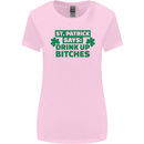 St Patricks Day Says Drink up Bitches Beer Womens Wider Cut T-Shirt Light Pink