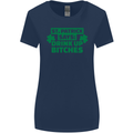 St Patricks Day Says Drink up Bitches Beer Womens Wider Cut T-Shirt Navy Blue