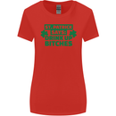 St Patricks Day Says Drink up Bitches Beer Womens Wider Cut T-Shirt Red