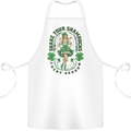 St Patricks Day Shake Your Shamrocks Cotton Apron 100% Organic White
