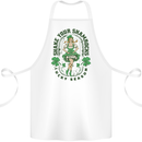 St Patricks Day Shake Your Shamrocks Cotton Apron 100% Organic White