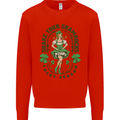 St Patricks Day Shake Your Shamrocks Kids Sweatshirt Jumper Bright Red