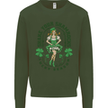 St Patricks Day Shake Your Shamrocks Kids Sweatshirt Jumper Forest Green