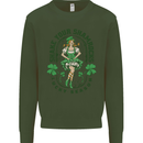 St Patricks Day Shake Your Shamrocks Kids Sweatshirt Jumper Forest Green