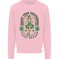 St Patricks Day Shake Your Shamrocks Kids Sweatshirt Jumper Light Pink