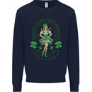 St Patricks Day Shake Your Shamrocks Kids Sweatshirt Jumper Navy Blue