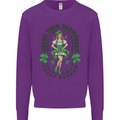 St Patricks Day Shake Your Shamrocks Kids Sweatshirt Jumper Purple