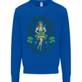 St Patricks Day Shake Your Shamrocks Kids Sweatshirt Jumper Royal Blue