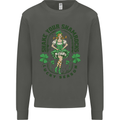 St Patricks Day Shake Your Shamrocks Kids Sweatshirt Jumper Storm Grey