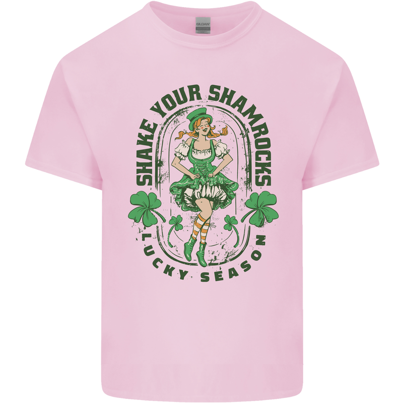 St Patricks Day Shake Your Shamrocks Kids T-Shirt Childrens Light Pink
