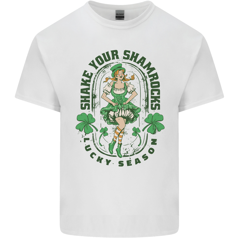 St Patricks Day Shake Your Shamrocks Kids T-Shirt Childrens White