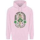 St Patricks Day Shake Your Shamrocks Mens 80% Cotton Hoodie Light Pink