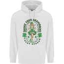 St Patricks Day Shake Your Shamrocks Mens 80% Cotton Hoodie White