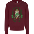 St Patricks Day Shake Your Shamrocks Mens Sweatshirt Jumper Maroon