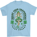 St Patricks Day Shake Your Shamrocks Mens T-Shirt 100% Cotton Light Blue