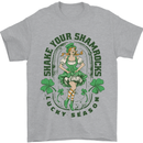 St Patricks Day Shake Your Shamrocks Mens T-Shirt 100% Cotton Sports Grey