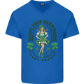 St Patricks Day Shake Your Shamrocks Mens V-Neck Cotton T-Shirt Royal Blue