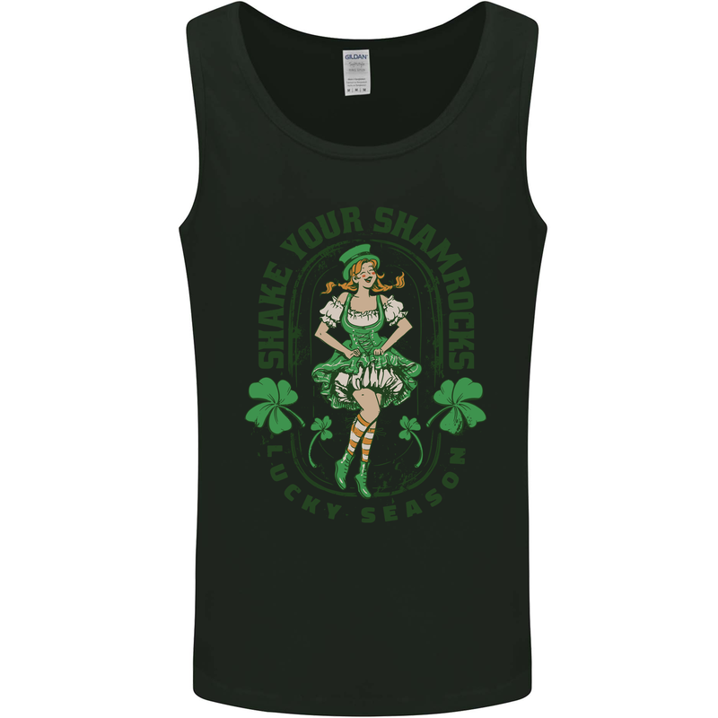St Patricks Day Shake Your Shamrocks Mens Vest Tank Top Black