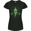 St Patricks Day Shake Your Shamrocks Womens Petite Cut T-Shirt Black