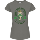 St Patricks Day Shake Your Shamrocks Womens Petite Cut T-Shirt Charcoal