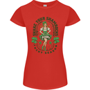 St Patricks Day Shake Your Shamrocks Womens Petite Cut T-Shirt Red