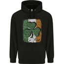 St Patricks Day Shamrock 3 Leaf Clover Childrens Kids Hoodie Black