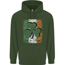 St Patricks Day Shamrock 3 Leaf Clover Childrens Kids Hoodie Forest Green