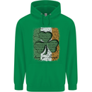 St Patricks Day Shamrock 3 Leaf Clover Childrens Kids Hoodie Irish Green