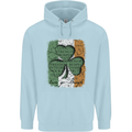St Patricks Day Shamrock 3 Leaf Clover Childrens Kids Hoodie Light Blue