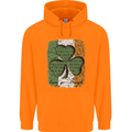 St Patricks Day Shamrock 3 Leaf Clover Childrens Kids Hoodie Orange