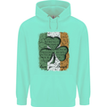 St Patricks Day Shamrock 3 Leaf Clover Childrens Kids Hoodie Peppermint