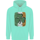 St Patricks Day Shamrock 3 Leaf Clover Childrens Kids Hoodie Peppermint