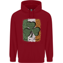St Patricks Day Shamrock 3 Leaf Clover Childrens Kids Hoodie Red