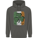 St Patricks Day Shamrock 3 Leaf Clover Childrens Kids Hoodie Storm Grey