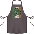 St Patricks Day Shamrock 3 Leaf Clover Cotton Apron 100% Organic Dark Grey
