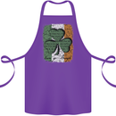St Patricks Day Shamrock 3 Leaf Clover Cotton Apron 100% Organic Purple